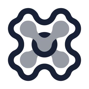 Abstract Geometric Interlocking Shape Modern Graphic Element Decoration vector