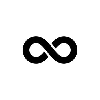 sencillo plano diseño infinito símbolo eterno lazo forma icono gráfico vector