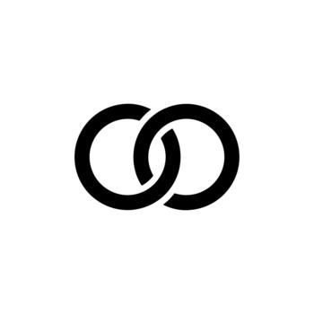 sencillo plano estilo enclavamiento anillo simbólico enlace conexión elemento vector