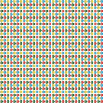 Polka dot pattern background with multicolored repeating circles for children's products, fabric, and festive wrapping paper vector