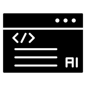 Code card AI interface vector