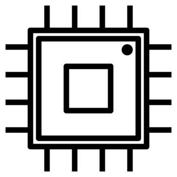 minimalis microprocessor chip vector