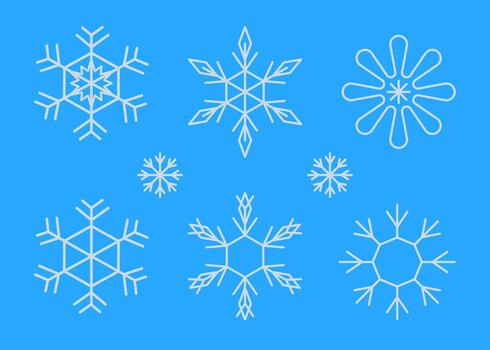 copo de nieve patrones en azul antecedentes vector