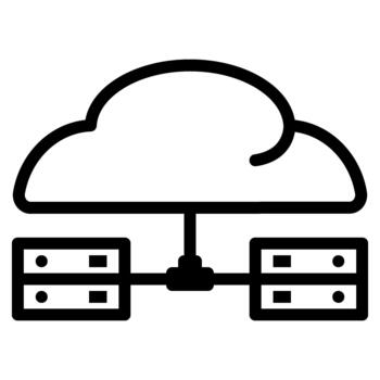 cloud network rack connection vector