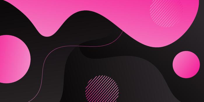 Abstract 3D wave art background design with pink and black color combination. Eps10 vector