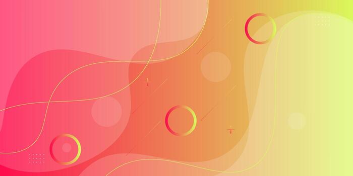 Bright and colorful yellow and pink abstract gradient wave background. Flowing color design with wave shadows. Composition of flowing shapes. Eps10 vector