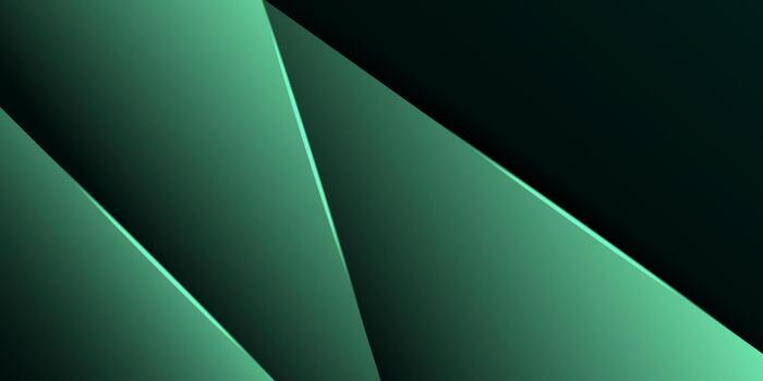 Abstract geometric futuristic green background with bright square background design. Overlapping triangle pattern. Eps10 vector