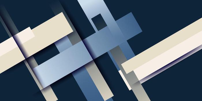 Abstract blue gradient background. Simple overlapping square pattern element design. eps10 vector