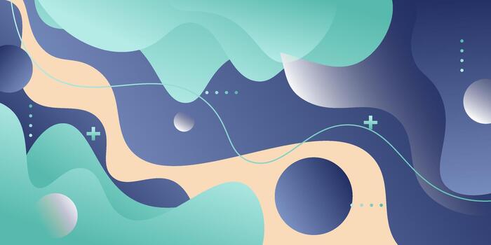 Abstract 3D wave liquid fluid art background design with colorful gradient. Eps10 vector