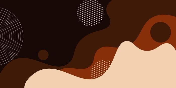 Abstract brown and orange fluid wave background. Trendy wave shape with simple pattern design. EPS10 vector