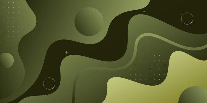 Minimalist wavy abstract background. Trendy dark green wave element background. Simple banner design. EPS10 vector