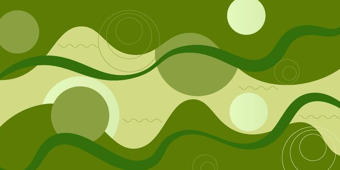 Abstract background of overlapping colored waves. Green wave pattern design. EPS10. vector