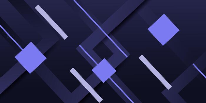 Dark blue abstract background with overlapping square paper cut patterns. Dark blue background with shadow design. Eps10. vector