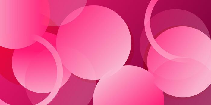 Abstract background of overlapping pink circles. Simple bright banner design background pattern. eps 10 vector