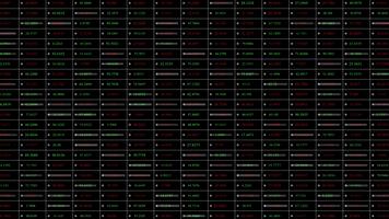 colourful stock command centre with dynamic profit and loss grid display showing live price scanners across global markets hi tech background video