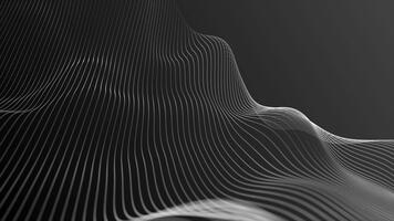 White and Black color multiple parallel wavy lines modern design geometrical background video