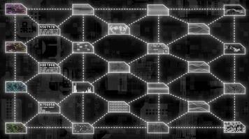 blanco color complejo datos transferir binario código grande datos Hola tecnología matriz diseño lazo poder negro tecnología antecedentes video