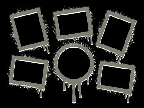 Frames arranged in a circular pattern vector