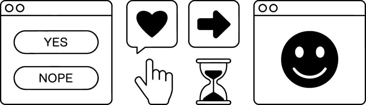 User interface elements collection vector