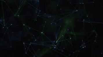 verde blu plesso Tech sfondo con raggiante collegamento Linee e dati nodi. digitale dati Rete connessioni concetto. Questo moderno tecnologia animazione è pieno HD e un' senza soluzione di continuità ciclo continuo. video