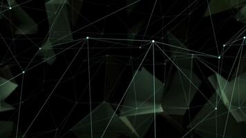 astratto buio sfondo con collegato puntini e Linee che rappresentano digitale Rete e tecnologia. video