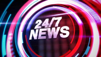 dinámica 247 Noticias transmitir introducción con resumen circular gráficos. video