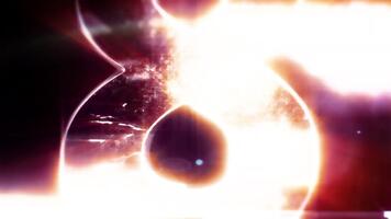 dinámica cuenta regresiva Temporizador con brillante números y lente bengalas en un oscuro antecedentes. video