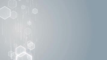astratto esagonale Rete modello su un' delicato pendenza sfondo. video