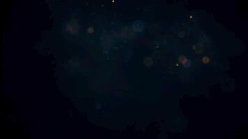 abstrakt dunkel Hintergrund mit subtil Licht Partikel und Bokeh Wirkung, perfekt zum Überlagerungen und atmosphärisch Visualisierungen. video