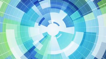 Abstract Digital Technology Background with Rotating Geometric Shapes and Light Effects. video