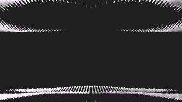 Monochrome abstract tunnel dots pulsating background loop. video