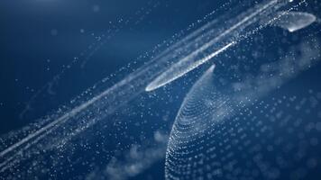 fluente digitale particella onde formatura astratto dati Rete. video