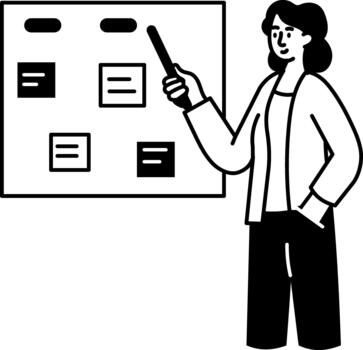 un garabatear estilo ilustración demostración priorizando Tareas vector