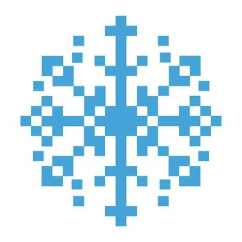 Pixel Decorative Snowflake Pattern vector