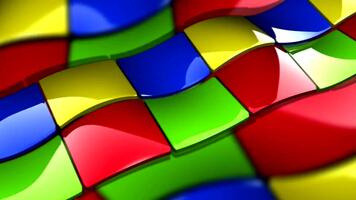 resumen ondulado vistoso cuadrícula antecedentes bucle. video