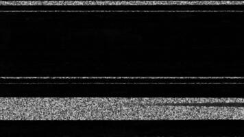 analog tv statisk med horisontell tekniskt fel Ränder slinga. video