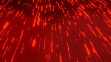 Abstract Red Digital Rain Falling Down Cyber Background Loop. video