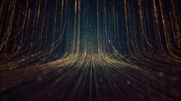 resumen digital datos fluir antecedentes con brillante líneas y partículas video