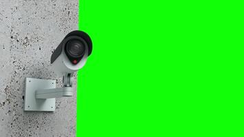 säkerhet kamera övervakning med grön skärm för beställnings- innehåll. video