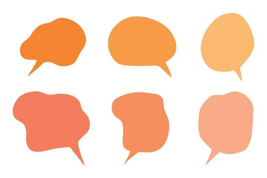 speak frame idea Set of hand drawn speech bubble Blank empty message box Textbox frame for banners, price tags, stickers, design vector