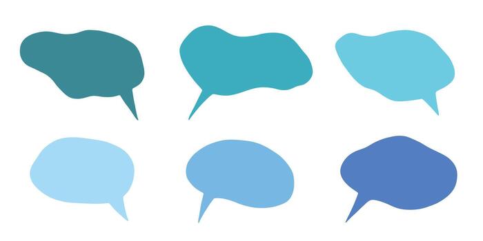 speak frame balloon Set of hand drawn speech bubble Blank empty message box Textbox frame for banners, price tags, stickers, design vector