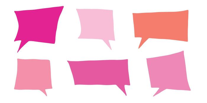 speak frame message Set of hand drawn speech bubble Blank empty message box Textbox frame for banners, price tags, stickers, design vector