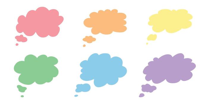 speak frame cloud Set of hand drawn speech bubble Blank empty message box Textbox frame for banners, price tags, stickers, design vector