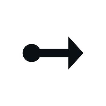 Arrow Flat Black Icon Design, Direction and Navigation Symbol for UI Interfaces, Web Apps, Mobile Applications and Digital Technology Businesses vector