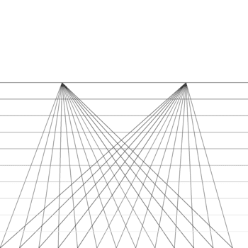 perspectiva línea cuadrícula con convergente triangulos, futurista geométrico estructura metálica estructura y profundidad efecto png