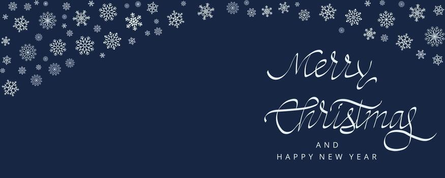 rectangular ola frontera hecho de copos de nieve en oscuro antecedentes con texto. escarchado invierno resumen diseño para estacional, festivo y fiesta composiciones vector