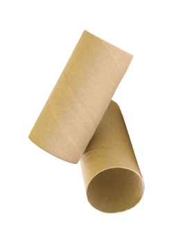 zwei Röhren von Toilette Papier im Stapel isoliert mit Ausschnitt Pfad im Datei Format png