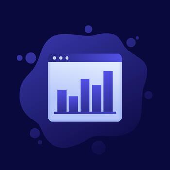 bar graph or chart icon, design vector