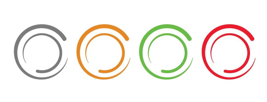 Repeating Annular Shapes With Varied Hues Depicting Loading Process vector
