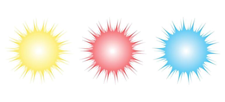 Concentric Exploding Burst Radiance Shapes With Graded Coloring vector
